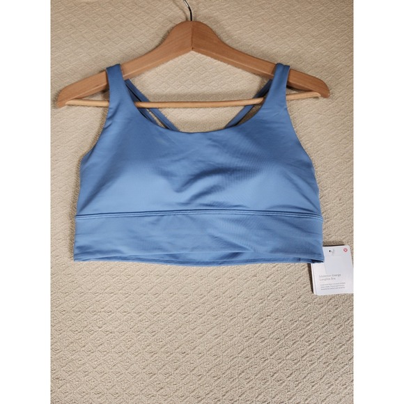 Lululemon Energy Longline Bra Women's Size 10 Blue Athletic Workout Sports - Picture 1 of 8